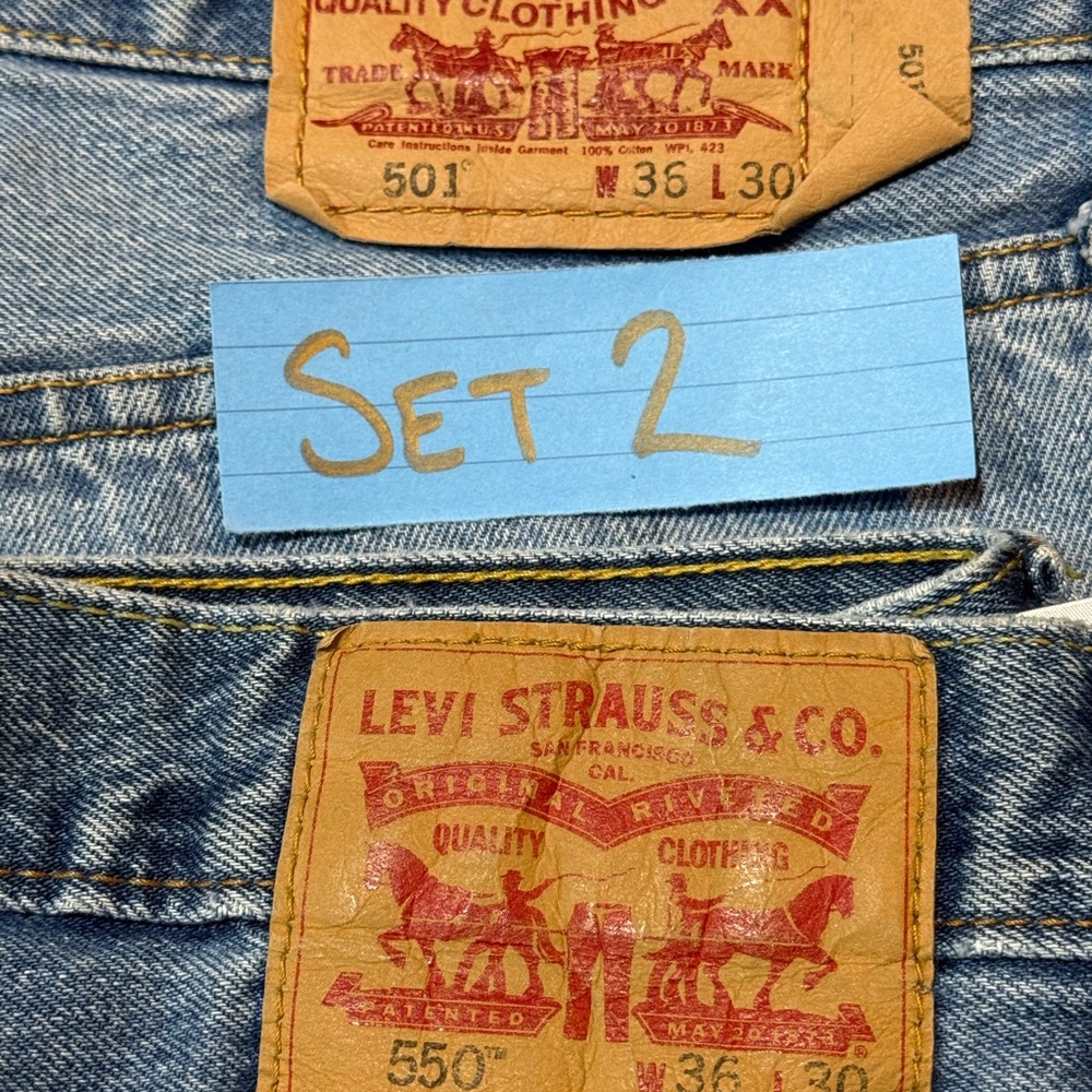 Levi’s | 501 & 550 Denim Bundle | W36 L30 Straight & Relaxed Fit - Picture 2 of 3